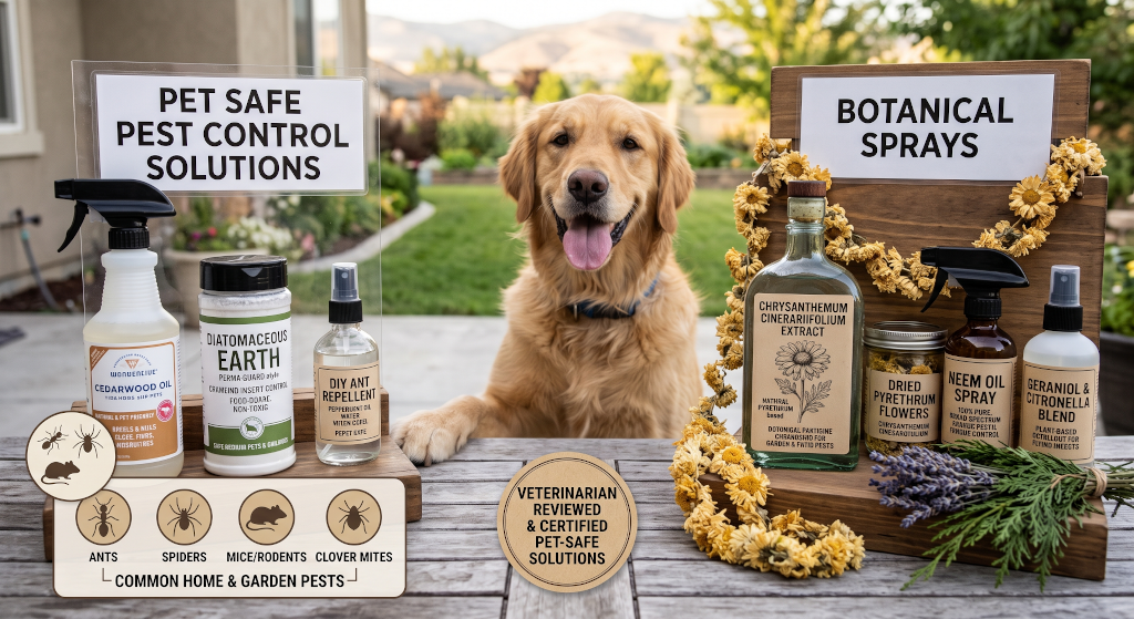 Pet safe pest control solutions and botanical sprays